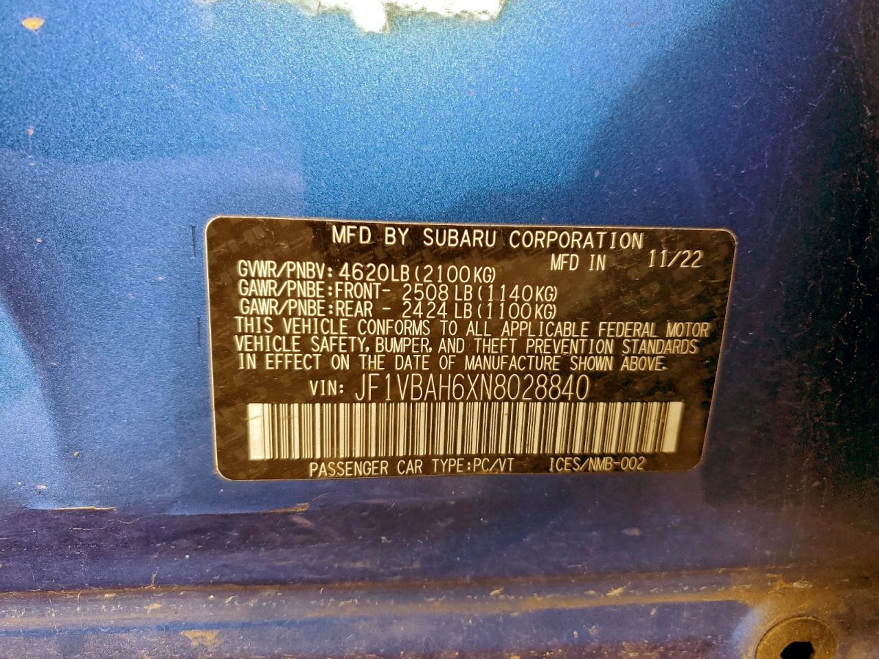 Subaru WRX Premium Image 12